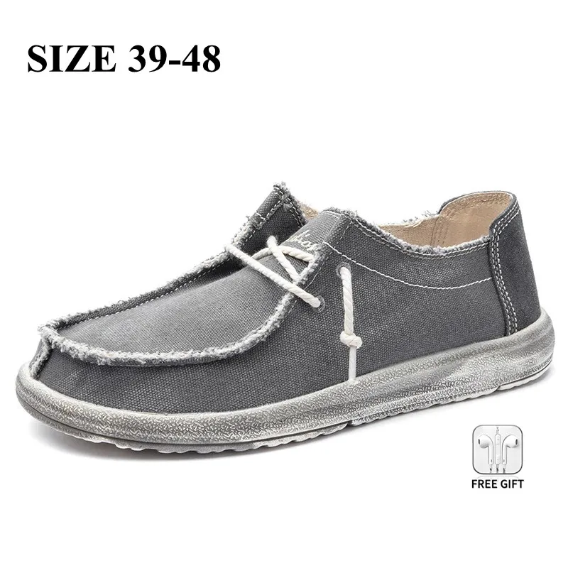 

Xiaomi New Men's Canvas Boat Shoes Fashion Casual Beach Shoes Outdoor Lightweight Convertible Slip-On Loafer Big Size 48
