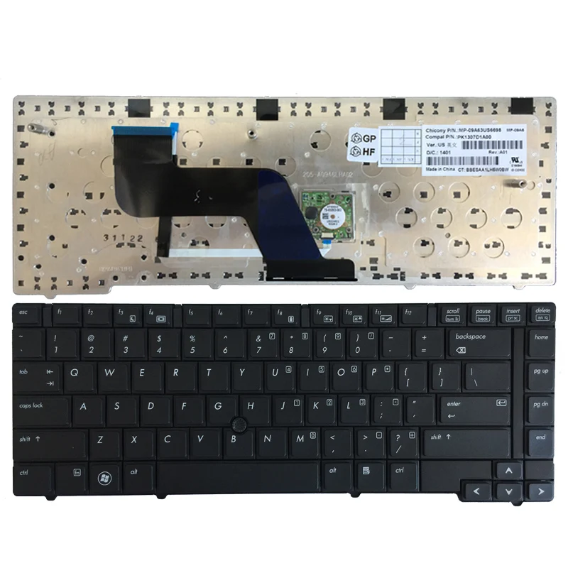 

NEW English/US Laptop Keyboard For HP Elitebook 8440P 8440W 8440 black With Point stick