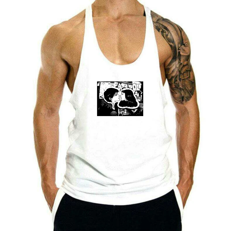 

Junji Ito Horror Hanging Balloon tank top men Novelty Men's Camisa O-Neck Style Good Quality Leisure tank top men For Men