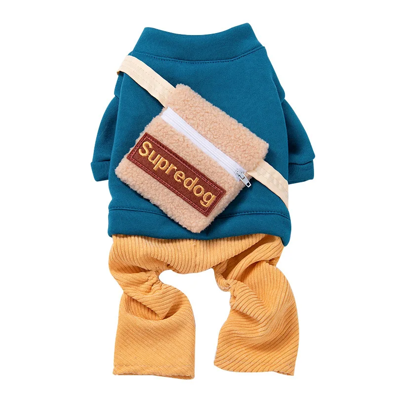 Pet Clothes Four-legged Bodysuit Warm Jumpsuits Coat Small Dog Clothes Spring Autumn Cothes Chihuahua Pomeranian Dog Costume