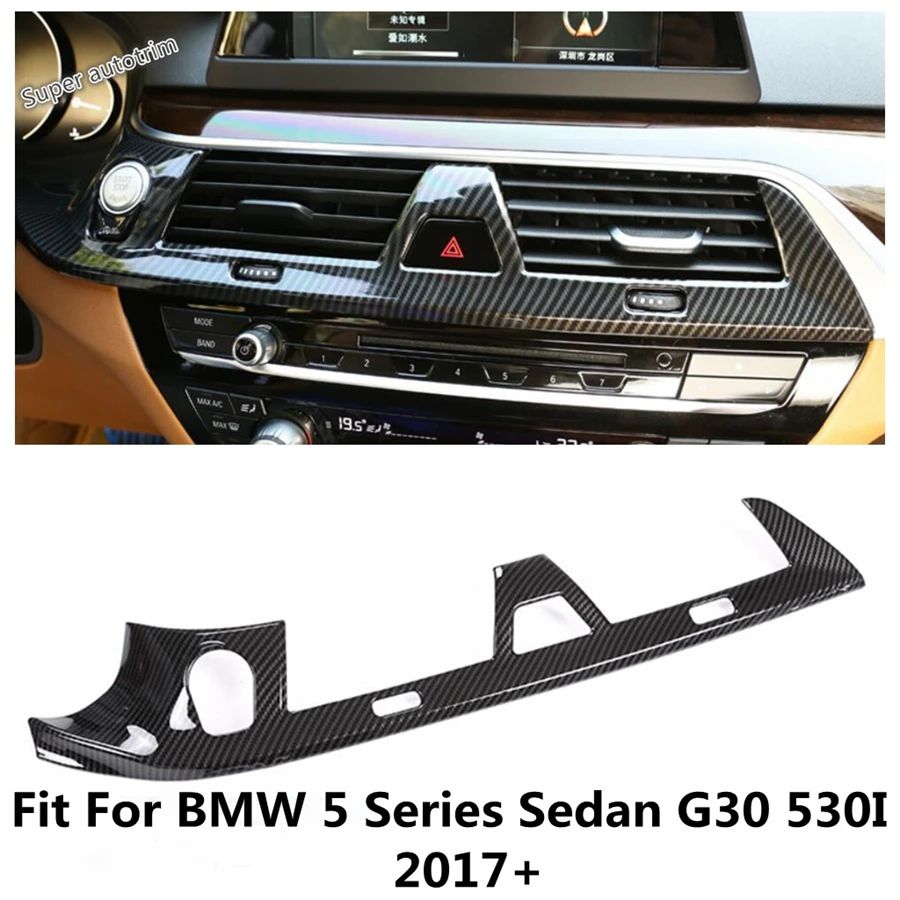 

Central Middle Air AC Outlet Vent Frame Cover Trim For BMW 5 Series G30 530I 2017 - 2023 ABS Carbon Fiber Interior Accessories