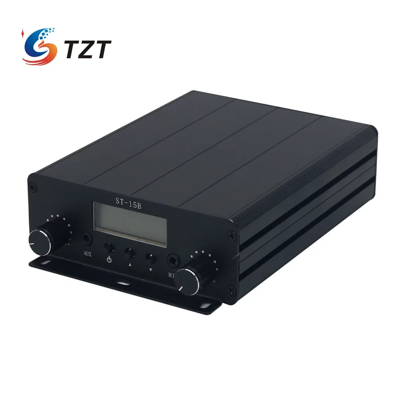 Фото TZT ST-15B V3 76МГц-108МГц/76МГц-113МГц 15Вт Стереоусилитель FM-трансмиттер с аудио- и микрофонным входом (интерфейс BNC/TNC) №1