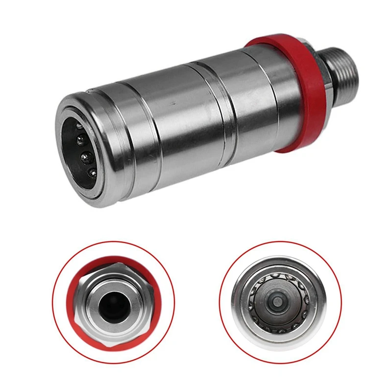 Hydraulic Female Quick Coupler Masters Silver Metal For John Deere 6400 6410 6420 6430 7430