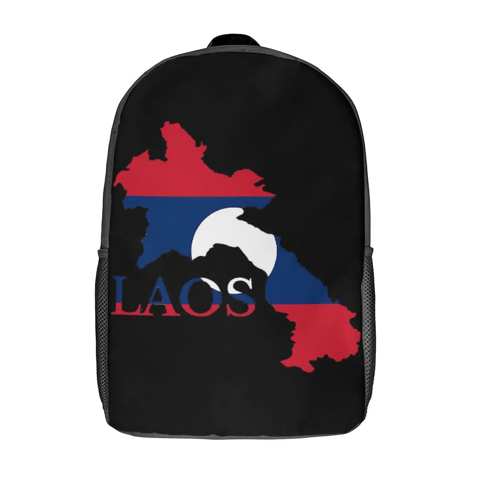 

Laos Flag Map Secure Snug Infantry Pack17 Inch Shoulder Backpack Vintage Summer Camps Funny Graphic