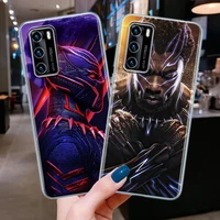 black panther marvel hero clear silicone phone case for huawei p30 p40 p20 lite p50 pro p smart z 2019 soft tpu back cover