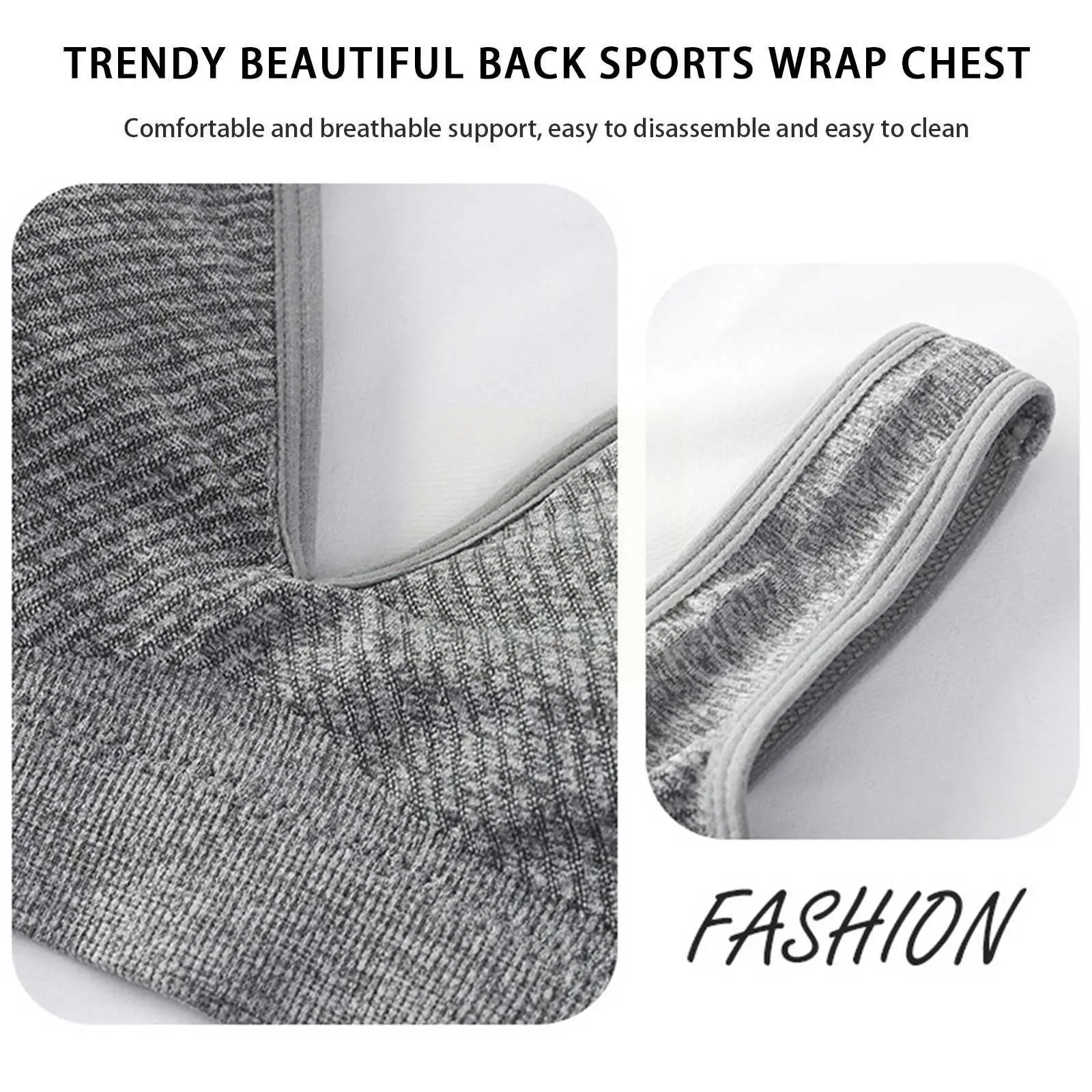 

Women Seamless Bra Spandex Material Yoga Sports Bra Without Bralette Vest Top Stretch Ring V-Neck Steel Underwear Workout L3S9