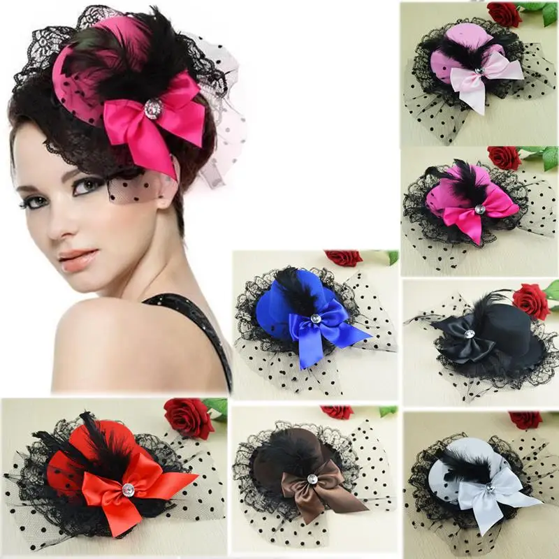 

Women Ribbon Flower Bow Caps Hair Clips Girls Hairpins Festival Headwear Christmas Easter Costume Hair Accessories s 2021