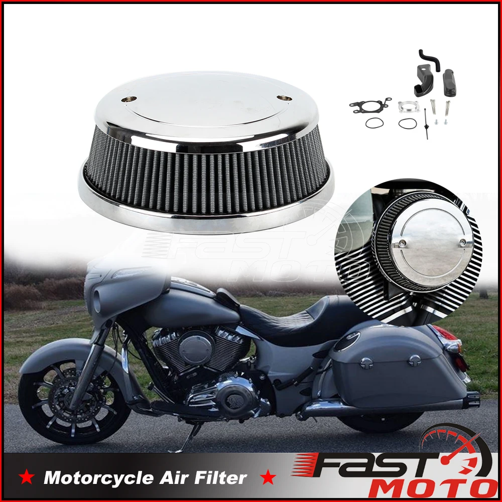 

High Flow Air Cleaner Intake Air Filter For Indian Chief Chieftain Dark Horse Classic Springfieid Roadmaster Chief Vintage 14-21