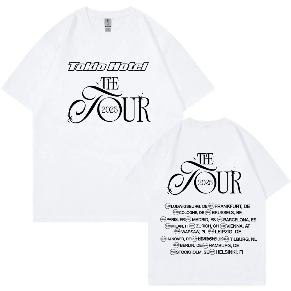 Футболки Tokio Hotel 2025 Tour Merch немецкая рок-группа хип-хоп панк-футболка для мужчин и