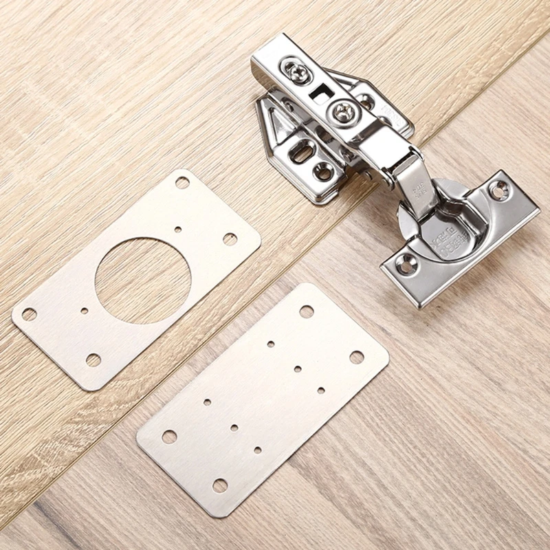

Pack Of 2 Hinge Repair Plate Stainless Steel Cabinet Bracket Kit For Kitchen
