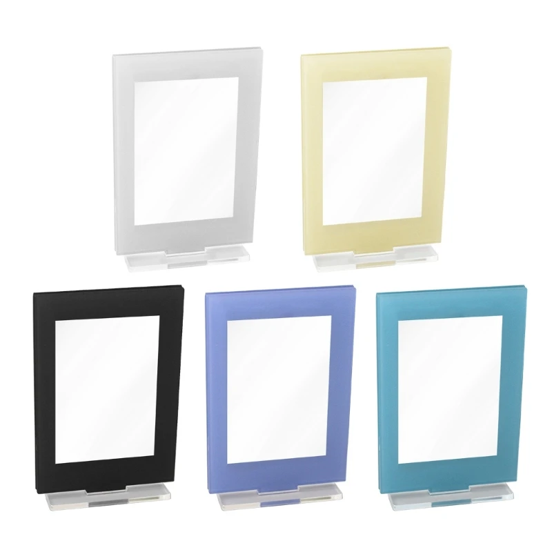 

C7AD Double Side Card Display Stand 3inch Acrylic Photocard Frame Poster Desktop