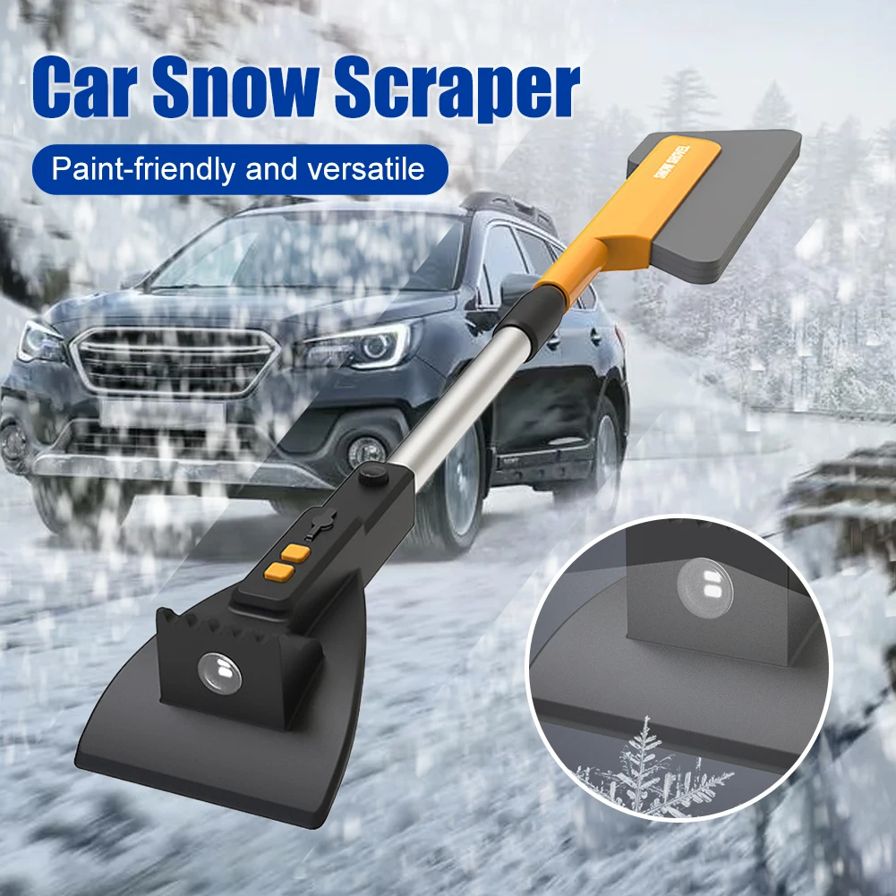 

Car Snow Shovel Ice Scraper Cleaning Brush Extendable Snow Brush LED Lighted Multi-functional Winter Ice Snow Frost Removal Tool