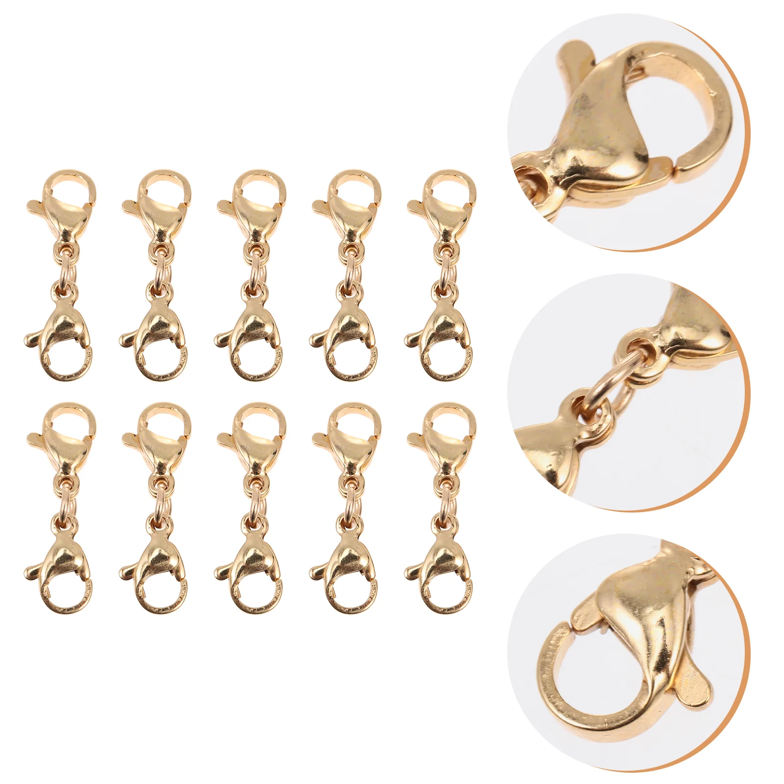 

Double Buckle Lobster Clasp Connection Stainless Steel Clasps Double-end Connector Multifunctional Buckles