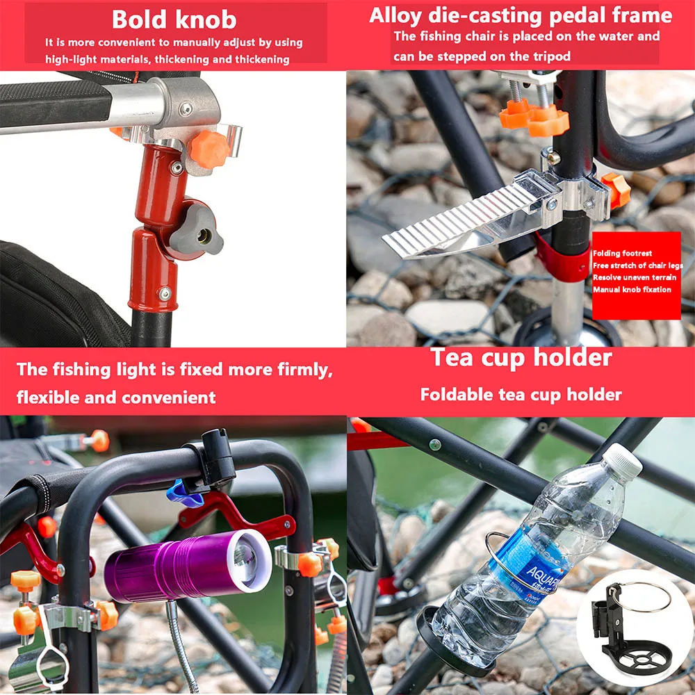 Новое рыболовное кресло пляжное сильный несущий стул уличное складное