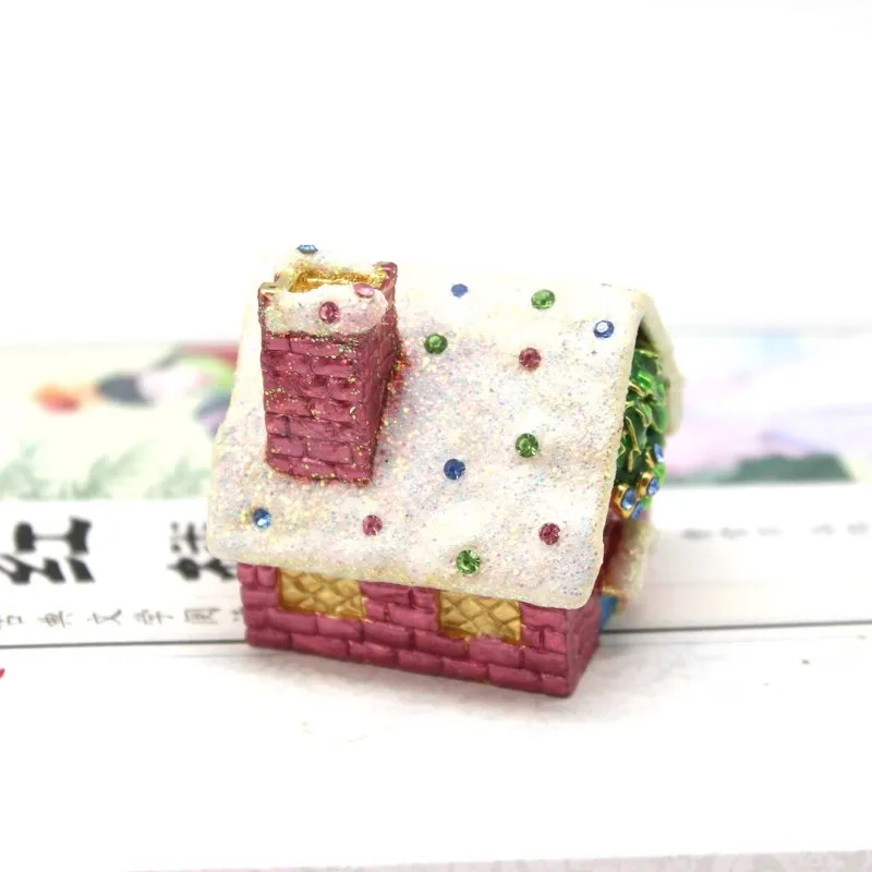 Рождественский Снежный дом статуэтка эмалированные ювелирные изделия