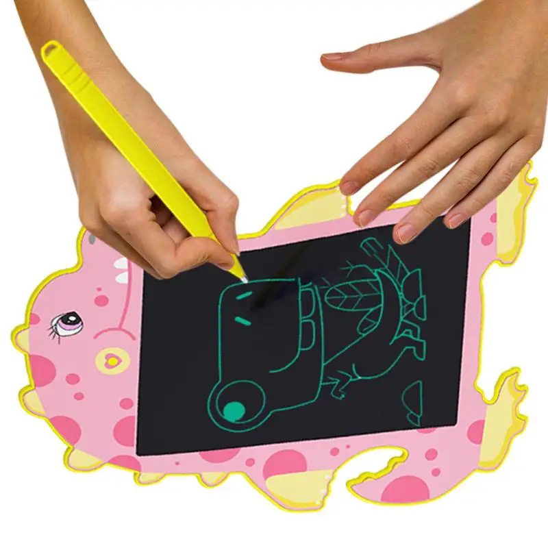 

LCD Drawing Tablet Reusable Dinosaur Shape Doodle Board For Toddlers 1-3 8.5 In Drawing Pad Handwriting Tablet Elementary School