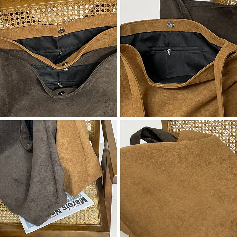 Цельная простая сумка через плечо Ins для студентов корейская модная цвета кавы