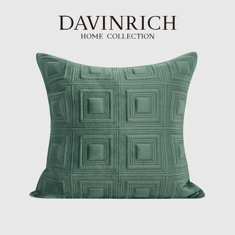 

Современная стеганая наволочка DAVINRICH в стиле ретро, зеленая объемная наволочка, роскошная декоративная подушка, наволочка для гостиной, пос...