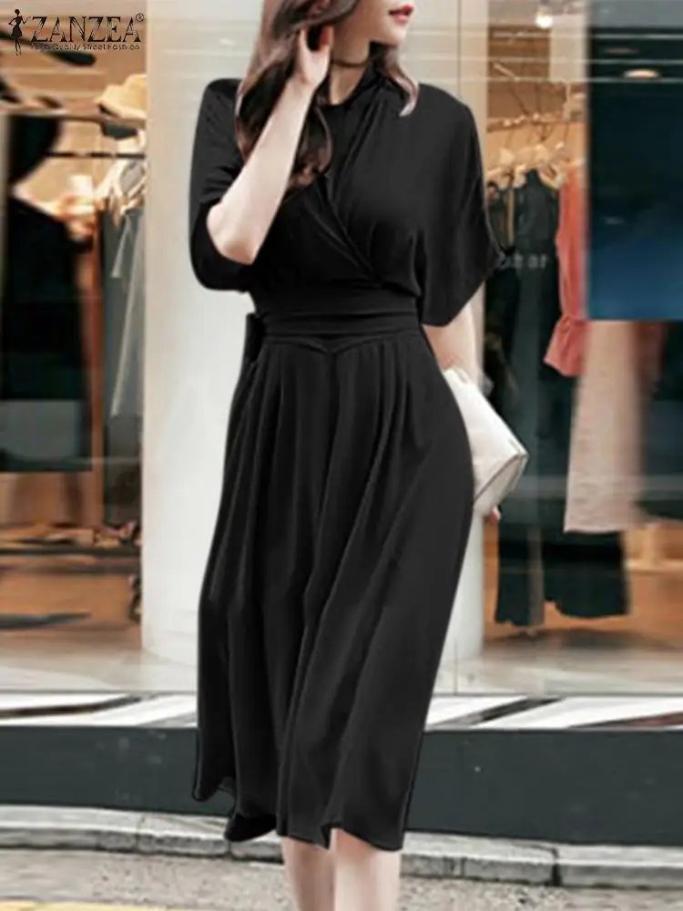 

Женское платье с V-образным вырезом, длинным рукавом летучая мышь