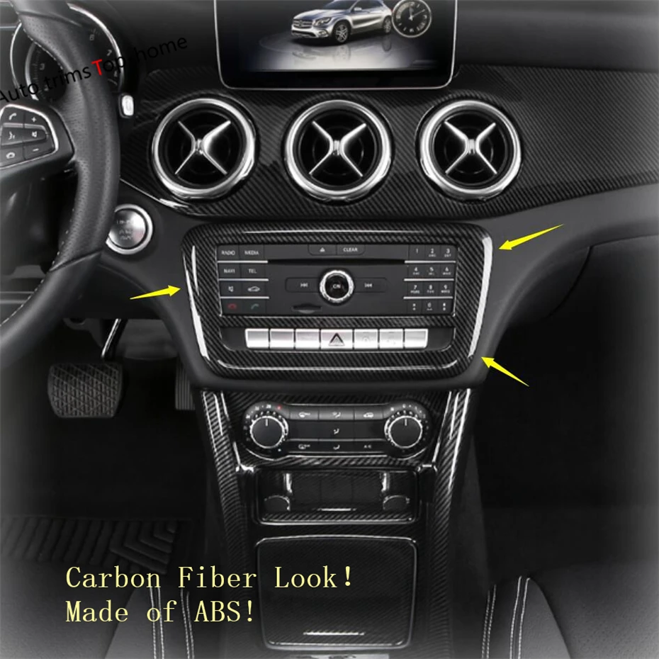 Yimaautotrims для Mercedes Benz A Class W176/B W246/GLA X156/CLA 2015-2019 Накладка на панель кондиционера