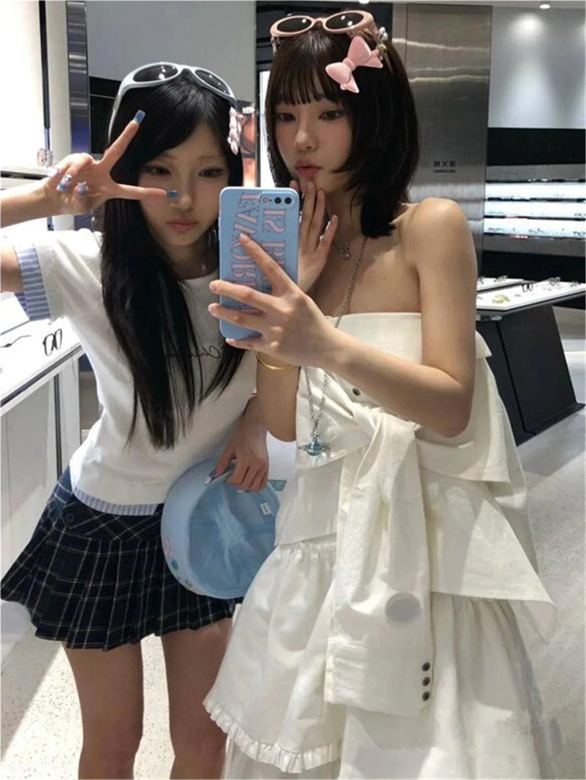 Летние юбки для женщин корейская мода женская клетчатая юбка в стиле преппи с