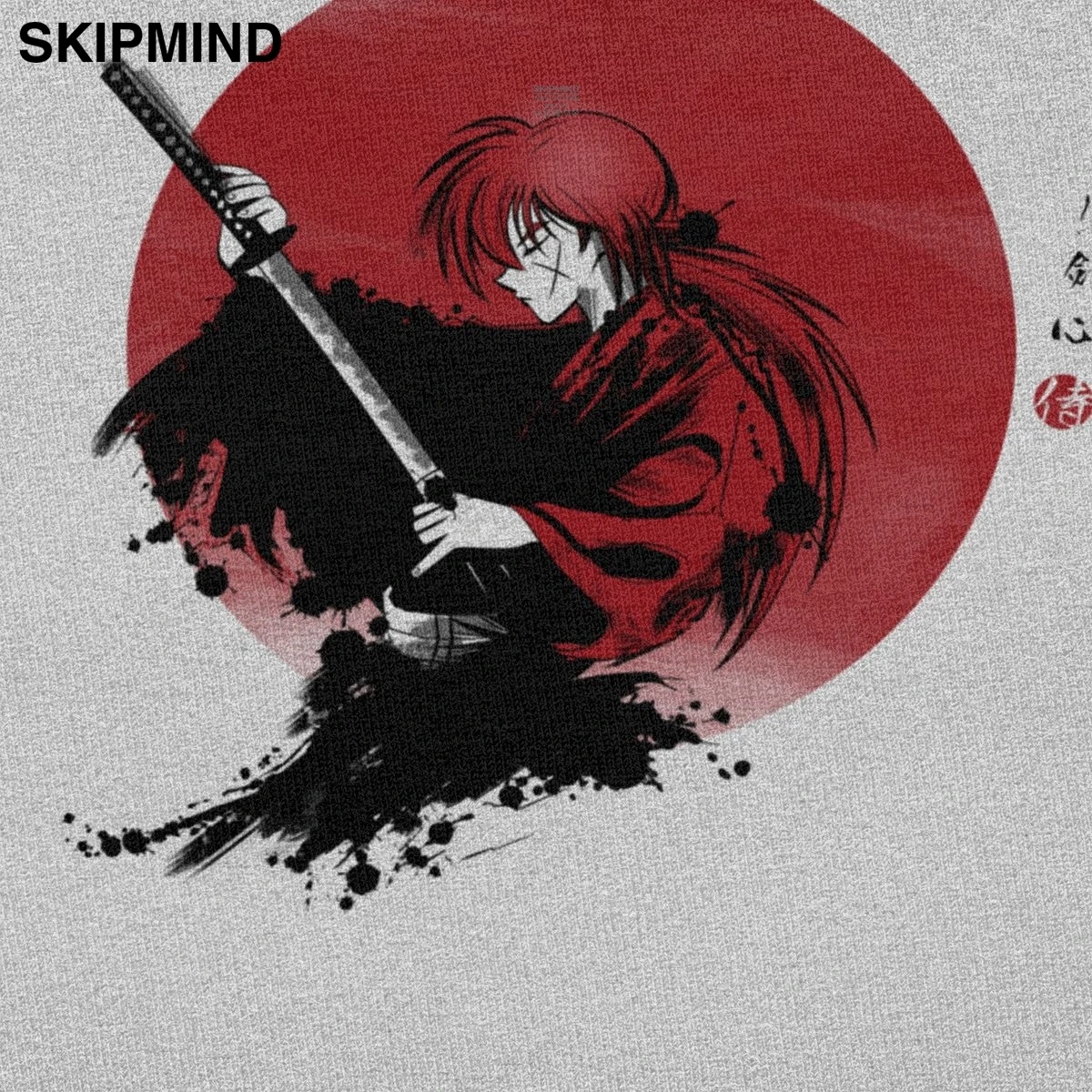 Футболки Rurouni Kenshin мужские футболки с коротким рукавом для отдыха Аниме Манга