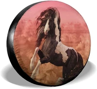 delerain horse spare tire covers for jeep rv trailer suv truck and many vehicle wheel covers sun protector waterproof 15 inch