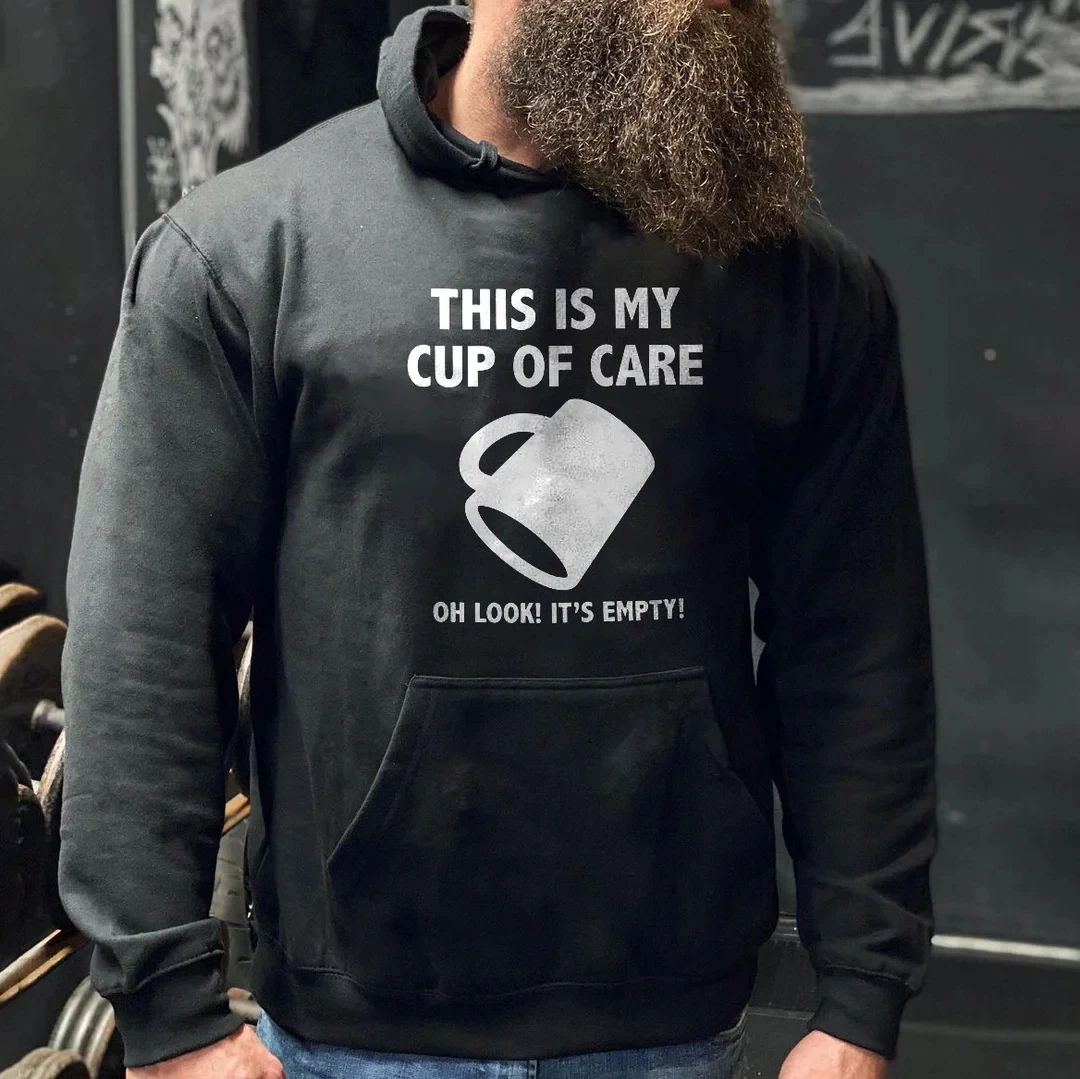 

Rheaclot This Is My Cup Of Care Printing Men's Casual Hoodie