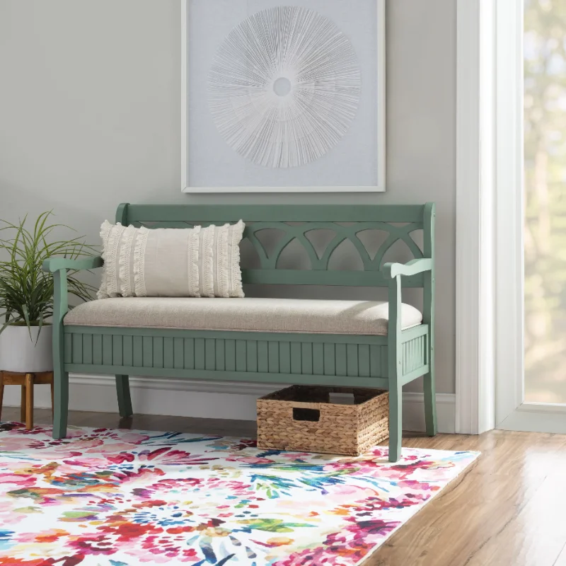 

Elliana Storage Bench, Teal