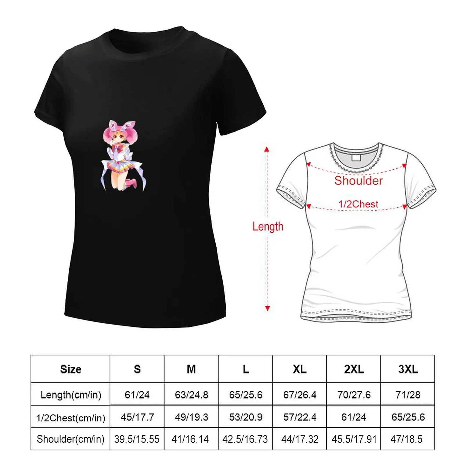Chibiusa, футболка с коротким рукавом, винтажная одежда, забавные хлопковые футболки для женщин (art.: 3920c805320dd) - 3920c805320dd