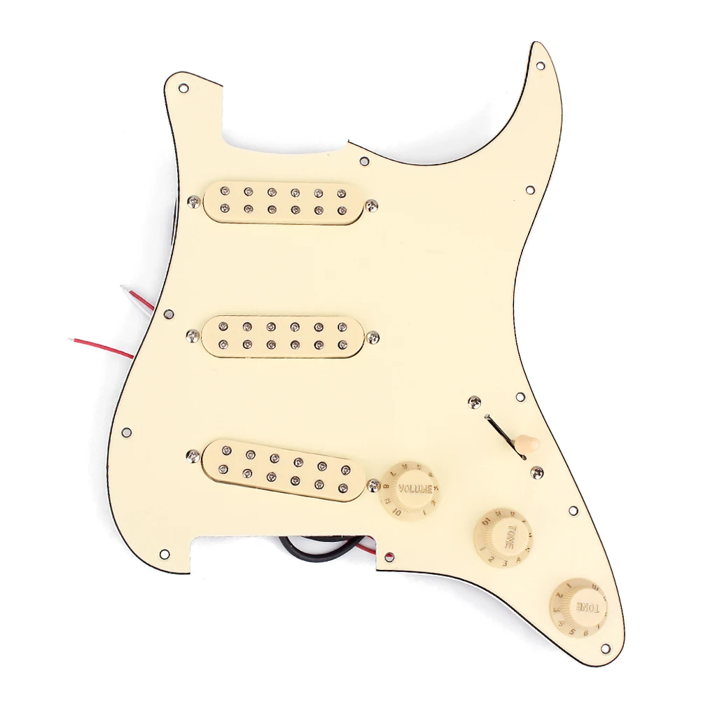 

Replacement Prewired HHH 3ply 11 Holes Pickguard for ST Guitar Part