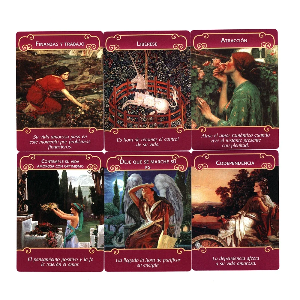 Новинка Doreen Virtue в испанской версии романтические ангелы Таро карты с форматом