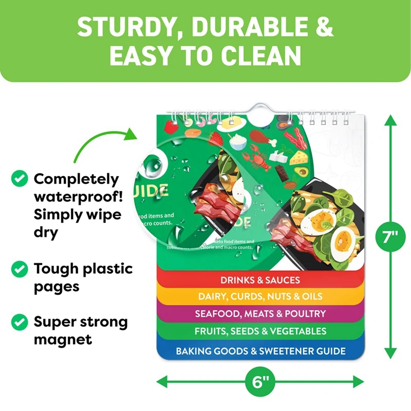 Буклет с магнитами для листов Keto - Набор диетирования начинающих и манекентов