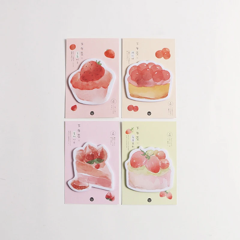 

1pack/lot cute kawaii cake series decorative paper memo pad sticky note memo notepad message marker bookmark