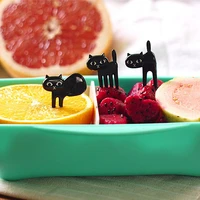 mini kids animal farm fruit fork cartoon snack cake dessert food fruit toothpick lunch party decoration