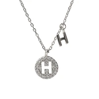 925 sterling silver h letter necklace light luxury niche temperament necklace new clavicle chain female simple cold wind