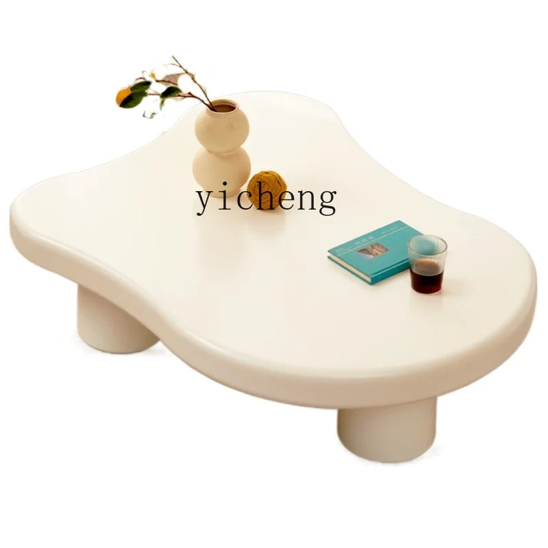 

Скандинавский чайный столик XC с кремом из массива дерева и облаком, минималистичный небольшой столик для гостиной