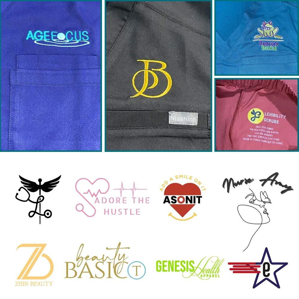 Медицинская форма с индивидуальным логотипом аксессуары для медсестер