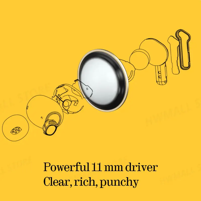 Усиленный динамический динамик с шумоподавлением 11 мм до 42 5 часов прослушивания