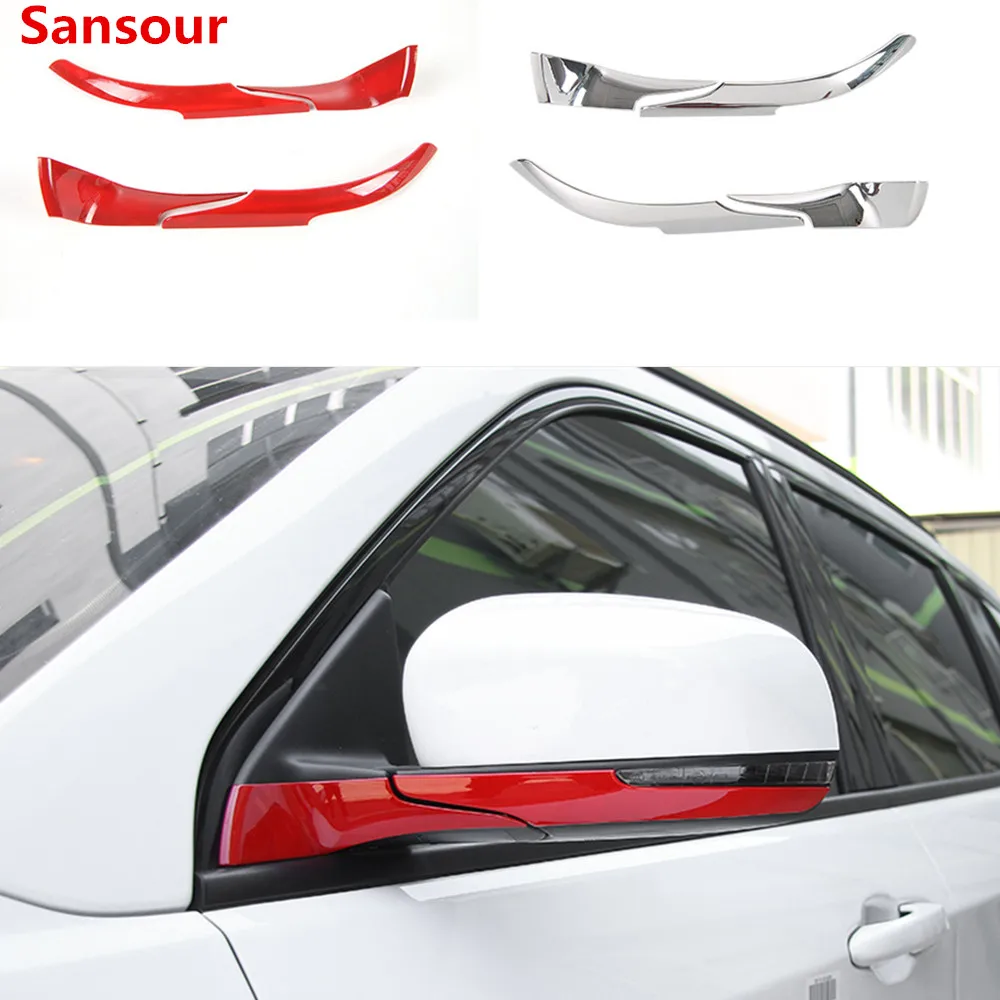 

Sansour ABS Car Interior Rear View Side Rearview Mirror Base Decoration Trim Stickers For Jeep Compass 2017 Up Car Styling