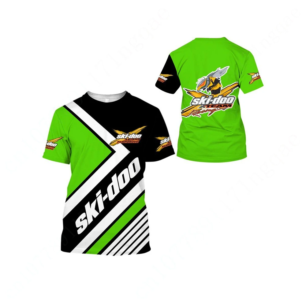 Повседневная футболка большого размера Ski-doo в стиле аниме для мужчин и женщин