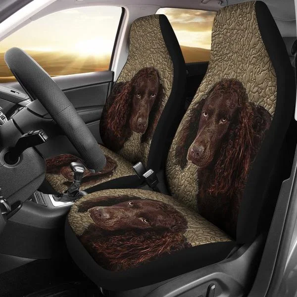

2pcs American Water Spaniel Dog Print Car Seat Covers