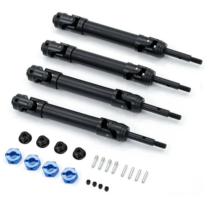 

4Pcs Metal Steel Front & Rear Drive Shaft CVD For 1/10 Traxxas Slash Rustler Stampede Hoss VXL 4X4 RC Car Upgrade Parts