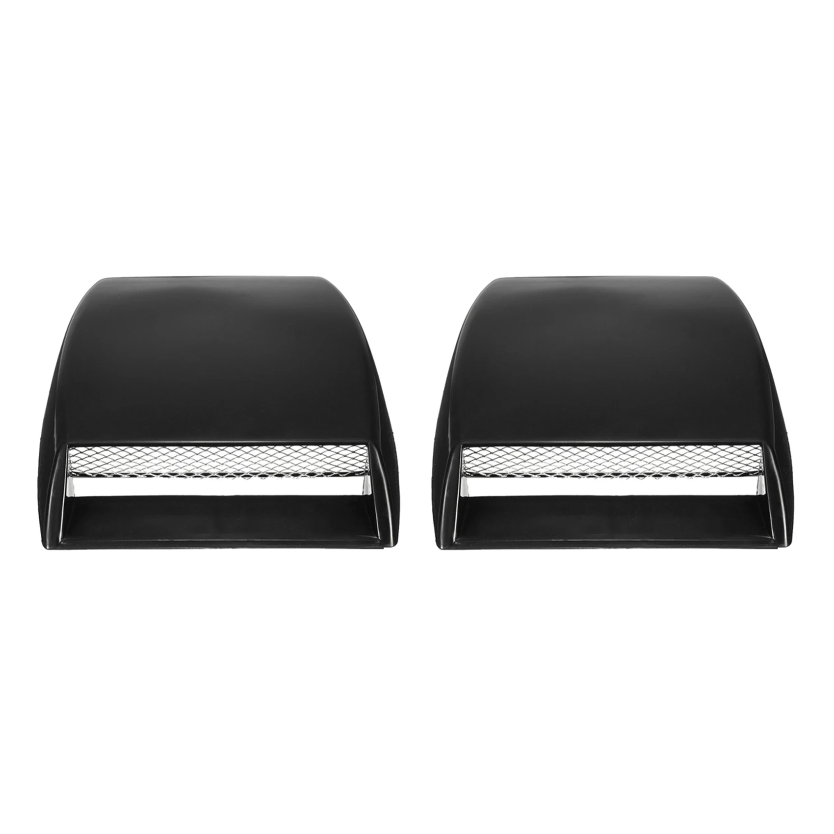

2X Universal Car Auto Black Decorative Air Flow Intake Scoop Bonnet Vent Cover Hood