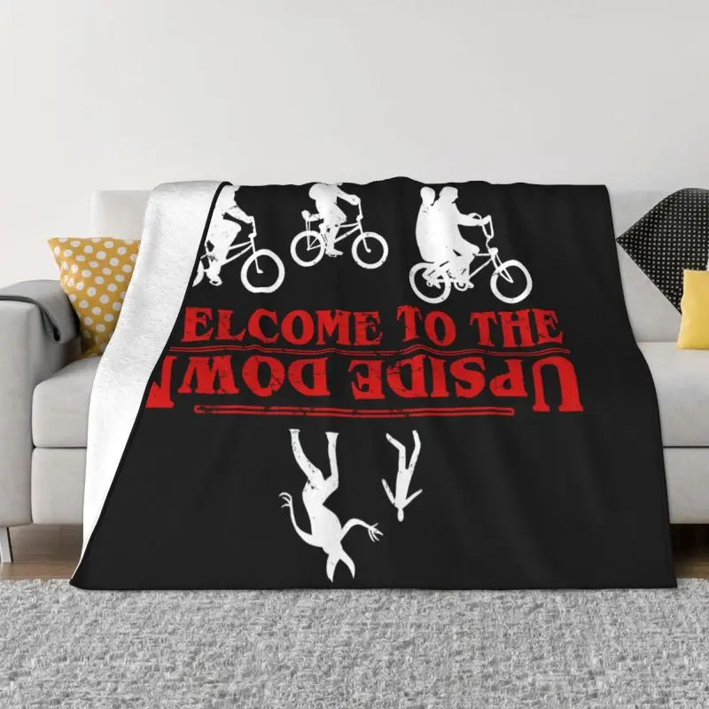 

The Upside Down Blanket Warm Fleece Soft Flannel Stranger Things Throw Blankets for Bedroom Couch Home Spring