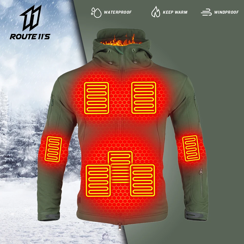 Heated Clothing Fishing Clothing USB Self Heating Jacket Skiing Hiking Camping Tactical Jacket Heated Jacket For Men Women enlarge