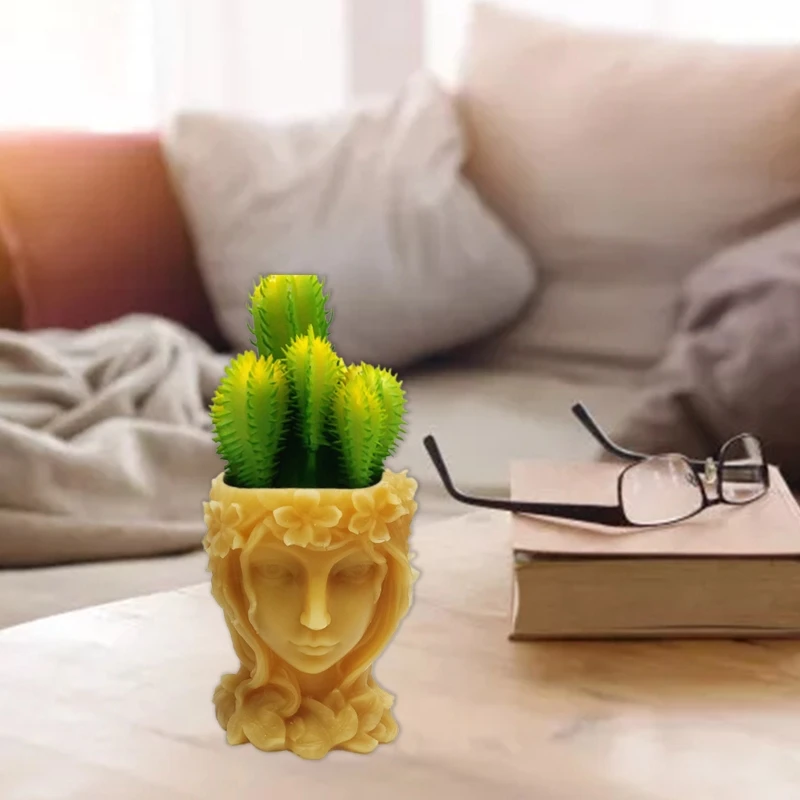 3D держатель для ручек Богиня цветочный горшок силиконовые формы форма