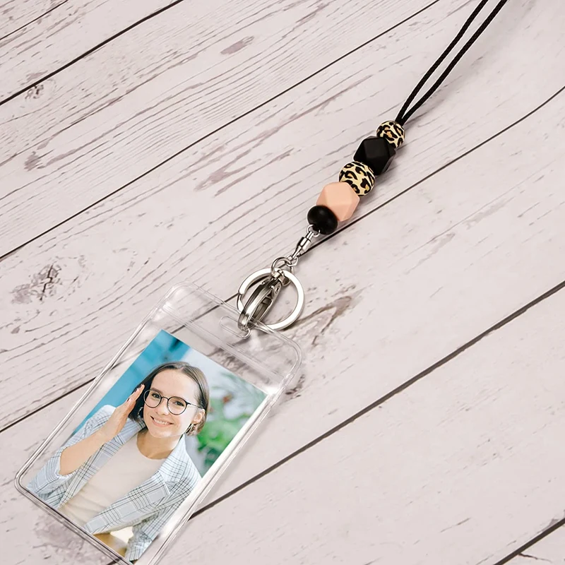 Promotion! Teacher Lanyards for ID Badges Teens Silicone Beaded Keys Women Nurse Office Worker | Строительство и ремонт