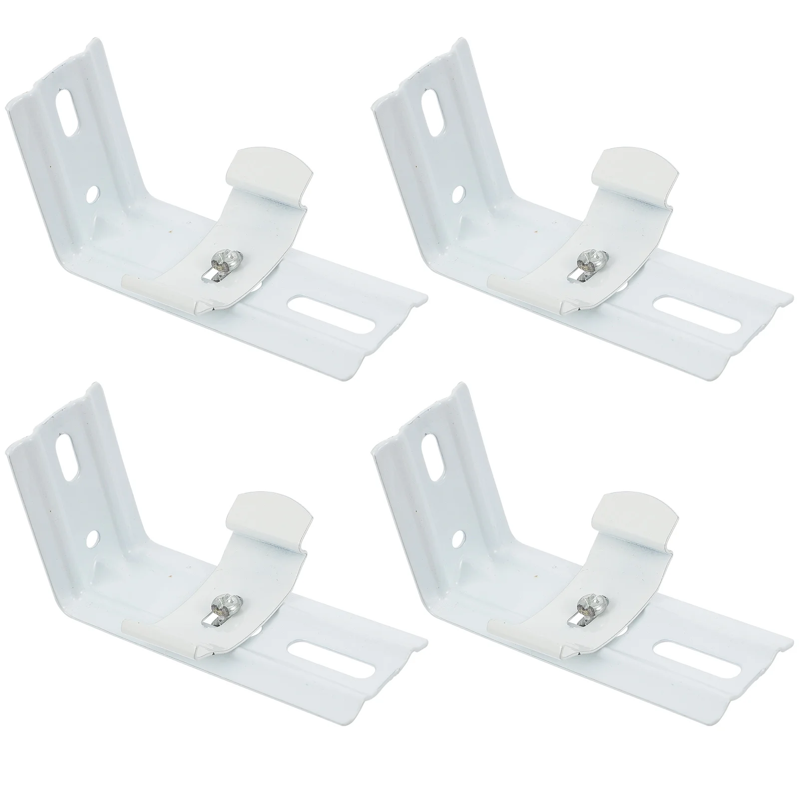 

4Pcs Curtain- shaped Bracket Wall Mount Curtain Ceiling Fixing Brackets Curtain Shelf Bracket Accessories