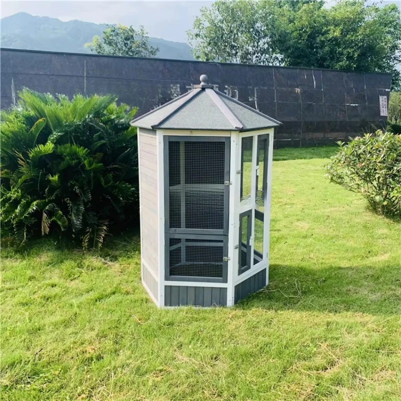 Роскошная деревянная клетка ласточкин для птиц домашних животных с принтом Shunda